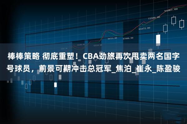 棒棒策略 彻底重塑！CBA劲旅再次甩卖两名国字号球员，前景可期冲击总冠军_焦泊_崔永_陈盈骏